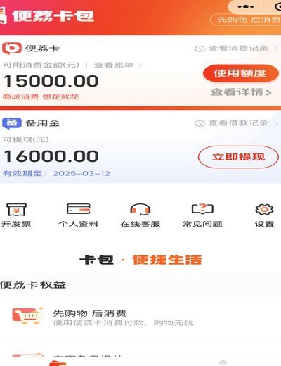 便荔卡包用法指南：玩转购物额度